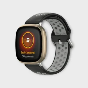 Fitbit Versa 4 Colour Silicone Strap Black : grey