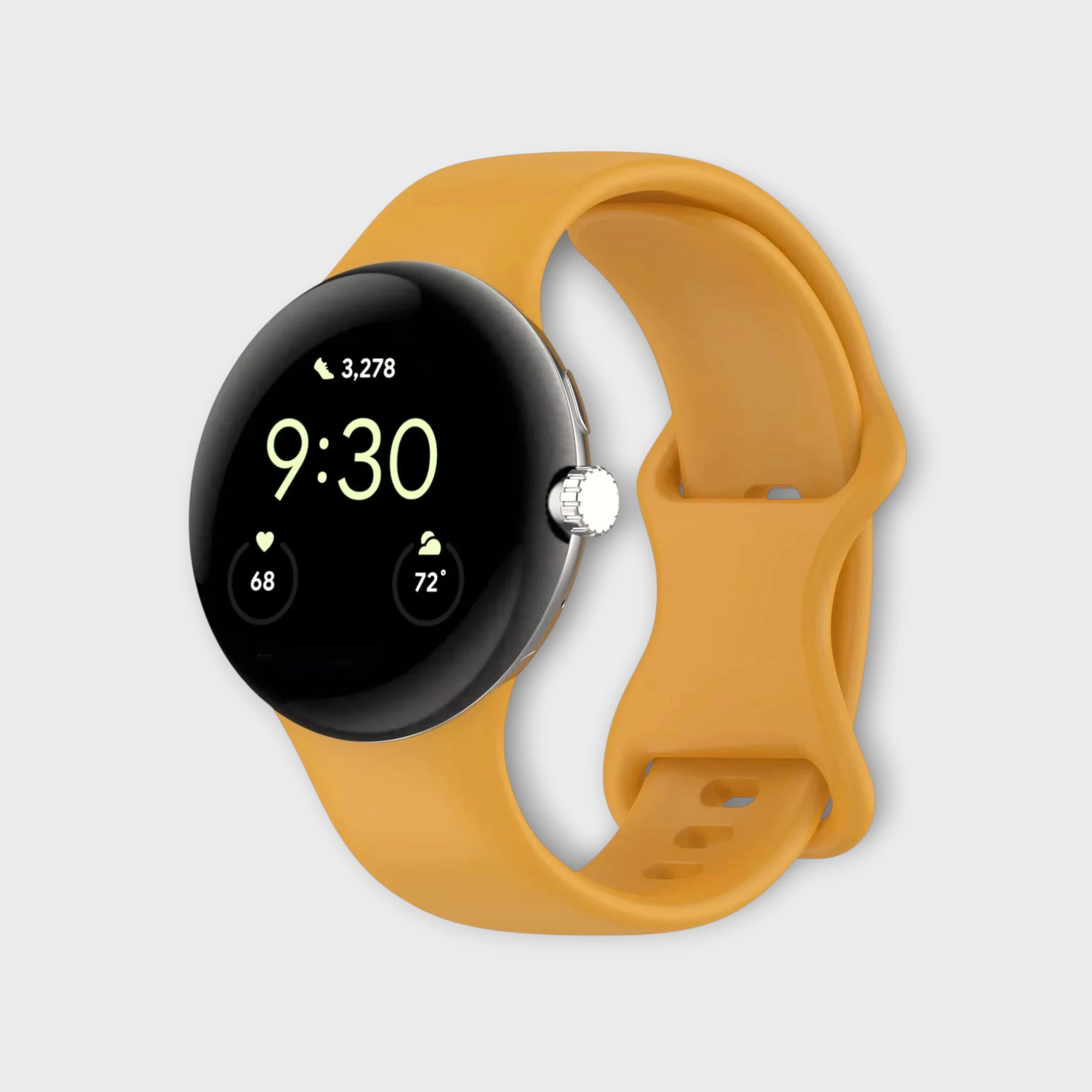 Google Pixel Watch Replacement Silicone Strap Yellow