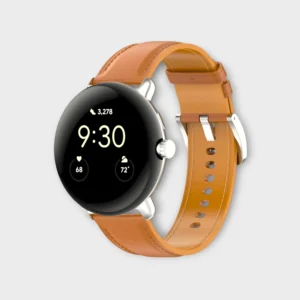 Google Pixel Watch Replacement Leather Strap Brown
