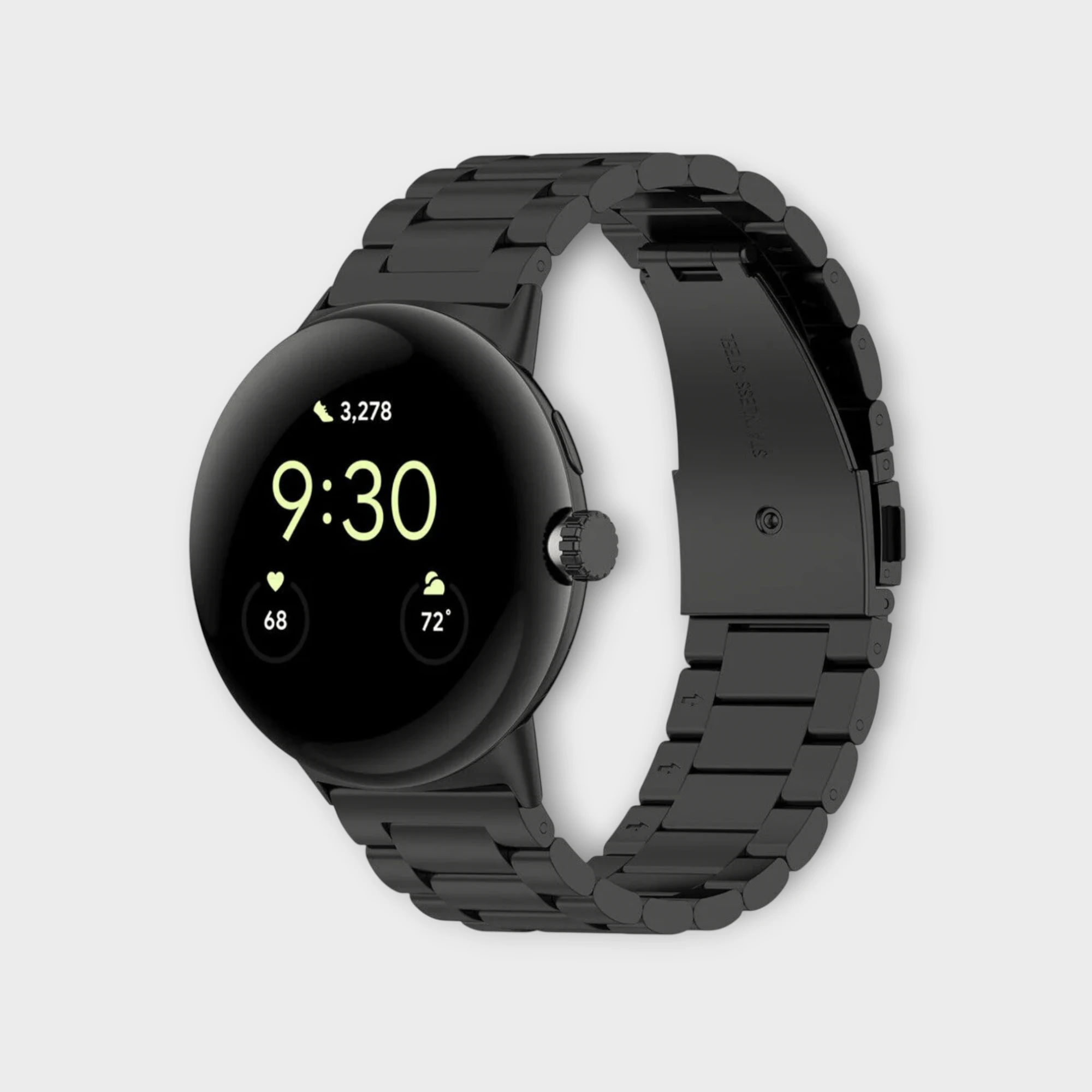 Google Pixel Watch Replacement Metal Strap Black