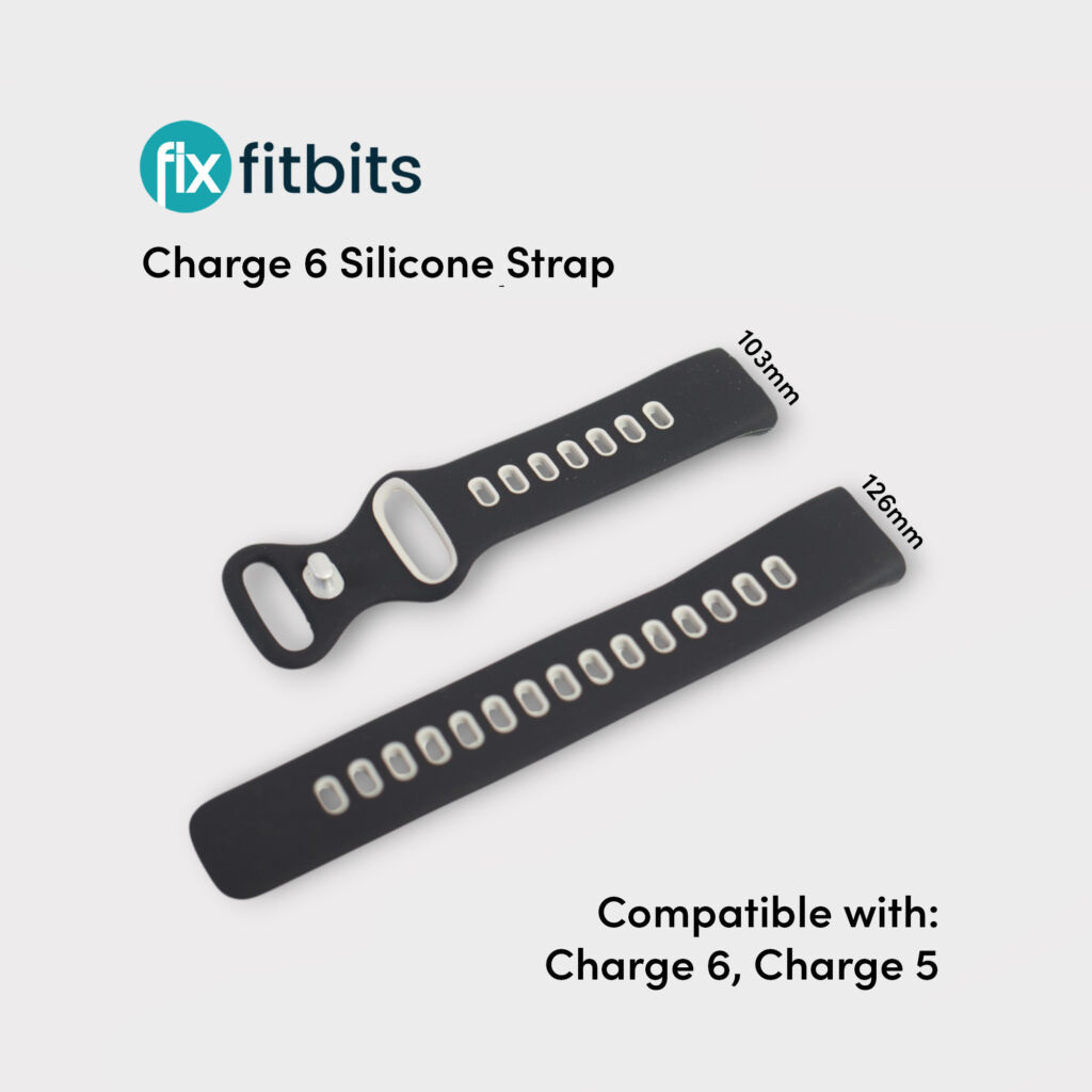 Fitbit Charge 6 Two Colour Silicoen Strap Illustration