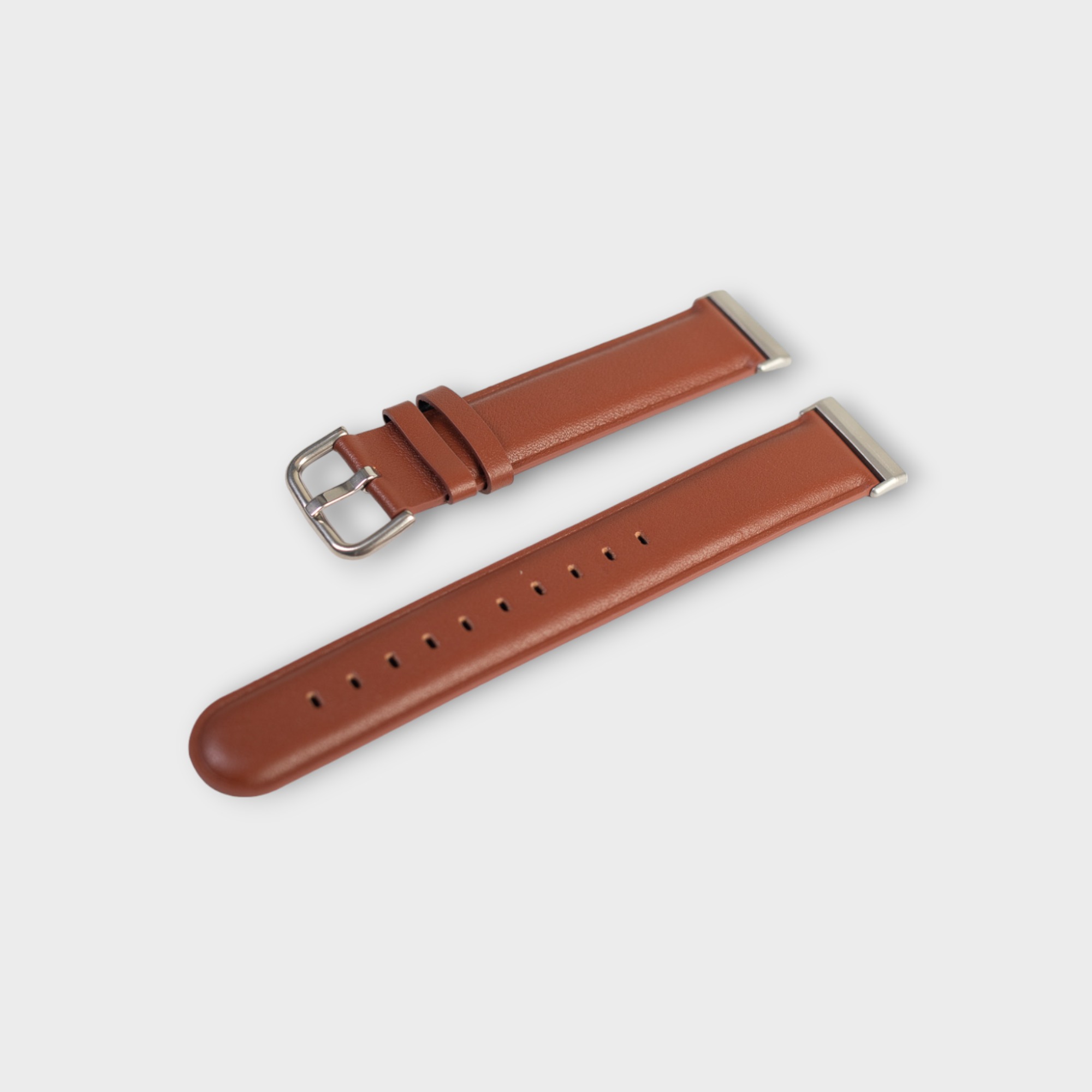Fitbit Versa 3 Strap Official Grey Leather Brown